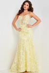 Jovani 38004 Tulle V-neckline Beaded Sleeveless Fitted Gown