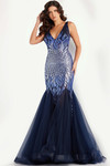Jovani 38373 Sequin Embellished V-neck Sleeveless Dress