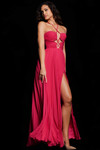 Jovani 39139 Chiffon Crisscross Spaghetti Strap Maxi Dress