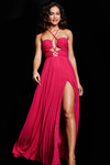 Jovani 39139 Chiffon Crisscross Spaghetti Strap Maxi Dress