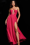 Jovani 39139 Chiffon Crisscross Spaghetti Strap Maxi Dress