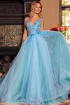 Jovani 23577 Polyester Tulle Floral Embroidered Ballgown