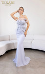 Terani Couture 241E2473 Stretch Crepe Strapless Long Dress