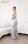 Terani Couture 241GL2642 Tulle Off-Shoulder Neck Long Dress