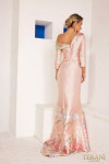 Terani Couture 241M2714 Asymmetrical Neck 3/4 Sleeves Dress