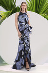 Janique 2405 Intricate Floral Patterns Sleeveless Ballgown