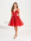 Damas 52454 Sparkle Tulle Spaghetti Strap Short Dress