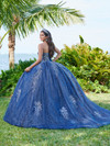 Fiesta Gowns 56495 Lace Tulle Strapless Long Ball Gown