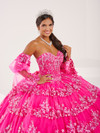 Fiesta Gowns 56497 Lace Tulle Strapless Long Ball Gown