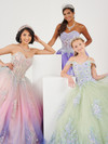 Fiesta Gowns 56499 Lace Tulle Strapless Long Ball Gown