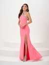 Panoply 14159 Heavy Jersey Sleeveless Halter Neck Long Gown