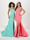 Panoply 14159 Heavy Jersey Sleeveless Halter Neck Long Gown