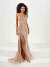 Panoply 14169 Sequins V-Neck Spaghetti Strap Sleeve Gown