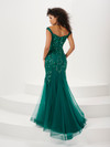 Panoply 14185 Sequins Tulle Spaghetti Strap Sleeve Long Gown