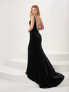 Panoply 14198 Stretch Velvet Tank Sleeves Plunging Neck Gown