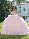 Quinceanera 26071 Rhinestone Tulle Strapless Long Ball Gown