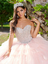 Quinceanera 26071 Rhinestone Tulle Strapless Long Ball Gown