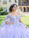 Quinceanera 26074 Lace Tulle Spaghetti Strap Sleeve Gown
