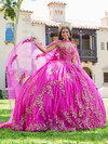 Quinceanera 26075 Lace Tulle Strapless Long Ball Gown