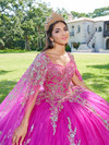Quinceanera 26083 Lace Tulle Off Shoulder Sleeve Ball Gown