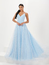 Tiffany Designs 16066 Airy Embellished Tulle Long Dress