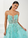 Tiffany Designs 16072 Floral Applique Tulle Long Dress