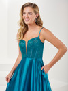 Tiffany Designs 16101 Heat-Set Stone Jersey Long Dress