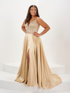 Tiffany Love 16129 Shiny Stretch Jersey V-Neck Long Dress