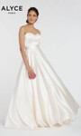 Alyce Paris 1427 Luminous Satin Strapless A-line Long Dress