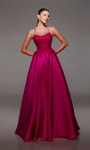 Alyce Paris 1784 Lace-mikado Scooped Neckline Long Dress