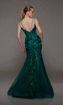 Alyce Paris 1803 Sequins Plunging Neckline Formal Dress