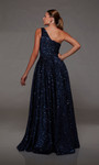 Alyce Paris 1806 Sequins One Shoulder Neck Sleeveless Dress