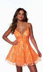 Alyce Paris 3137 Sequins Plunging Neckline Short Dress