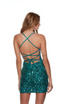 Alyce Paris 4622 Sequin Straight Neck Sleeveless Short Dress