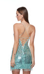 Alyce Paris 4634 Hand Beaded Plunging Neck Short Dress