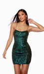 Alyce Paris 4654 Sequins Scoop Neck Straight Short Dress