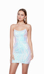 Alyce Paris 4654 Sequins Scoop Neck Straight Short Dress