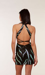 Alyce Paris 4655 Sequins Halter Neck Straight Short Dress