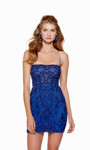 Alyce Paris 4659 Hand Beaded Square Neckline Short Dress