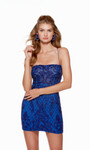 Alyce Paris 4659 Hand Beaded Square Neckline Short Dress