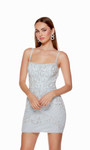 Alyce Paris 4660 Hand Beaded Square Neckline Short Dress
