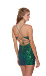 Alyce Paris 4664 Sequins V-neck Straight Sparkly Short Dress
