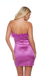 Alyce Paris 4723 Stretch Satin Strapless Feather Short Dress