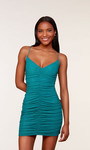 Alyce Paris 4730 Stretch Mesh V-neck Straight Short Dress