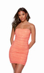 Alyce Paris 4738 Stretch Mesh Strapless Straight Short Dress