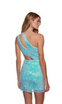 Alyce Paris 4766 Sequins One Shoulder Straight Short Dress