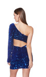 Alyce Paris 4783 Plush Sequins One Shoulder Short Dress