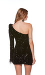 Alyce Paris 4793 Plush Sequins One Shoulder Short Dress
