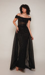 Alyce Paris 7101 Beaded Tulle Off Shoulder Embellished Dress