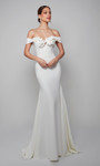 Alyce Paris 7062 Floral Appliques Off Shoulder Wedding Dress